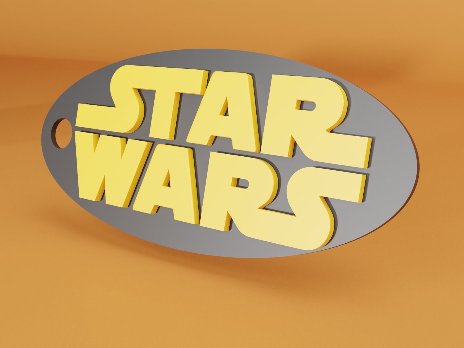 Star wars key chain 3D print model_9