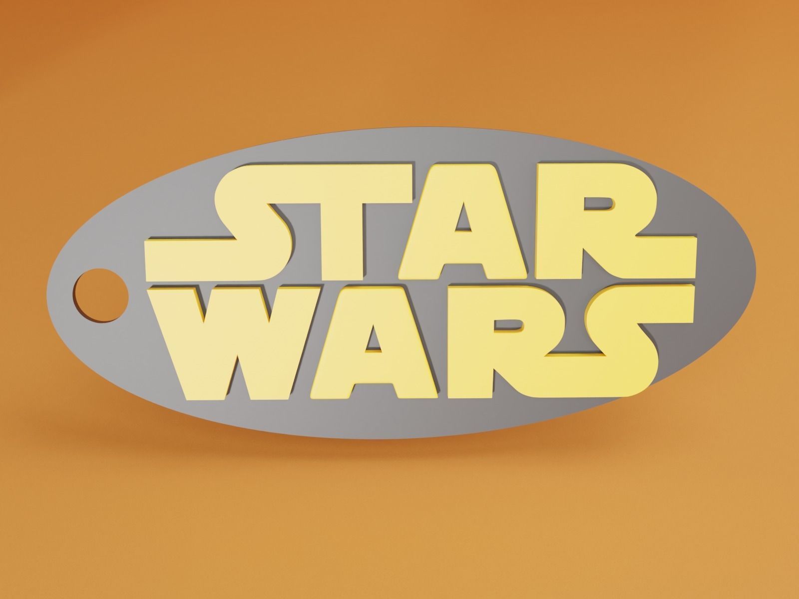 Star wars key chain 3D print model_8