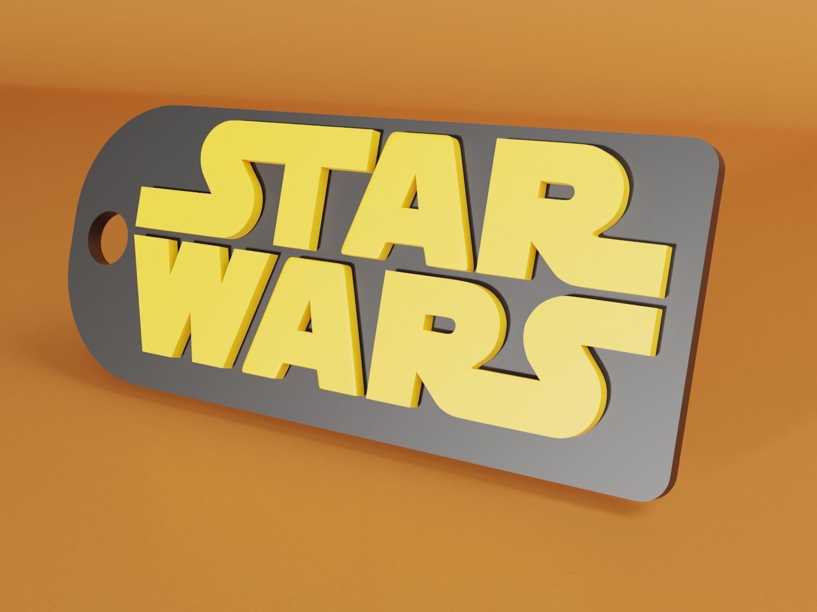 Star wars key chain 3D print model_5