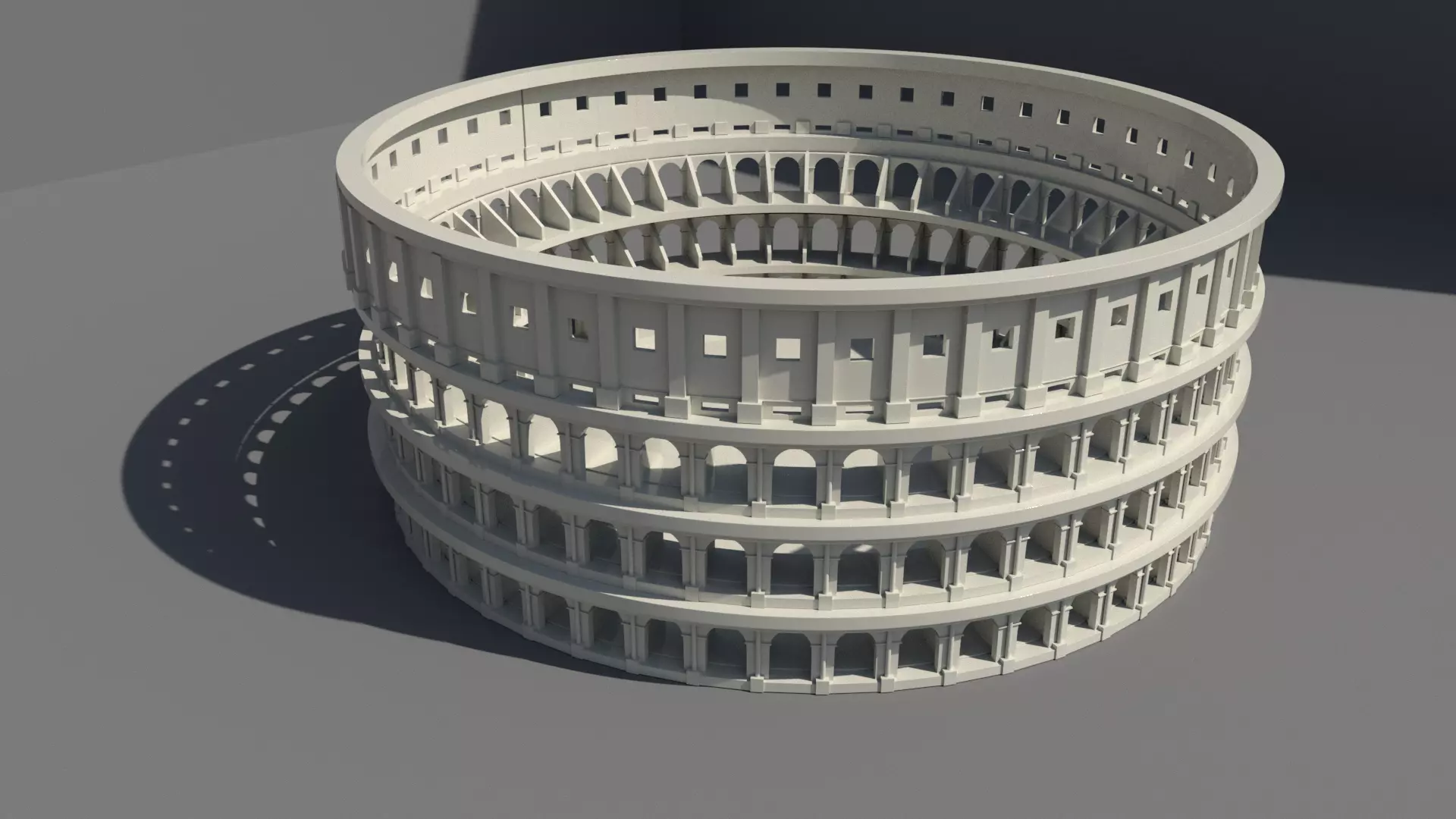 Coliseum high-poly leaning tower of pisa 3D model_0