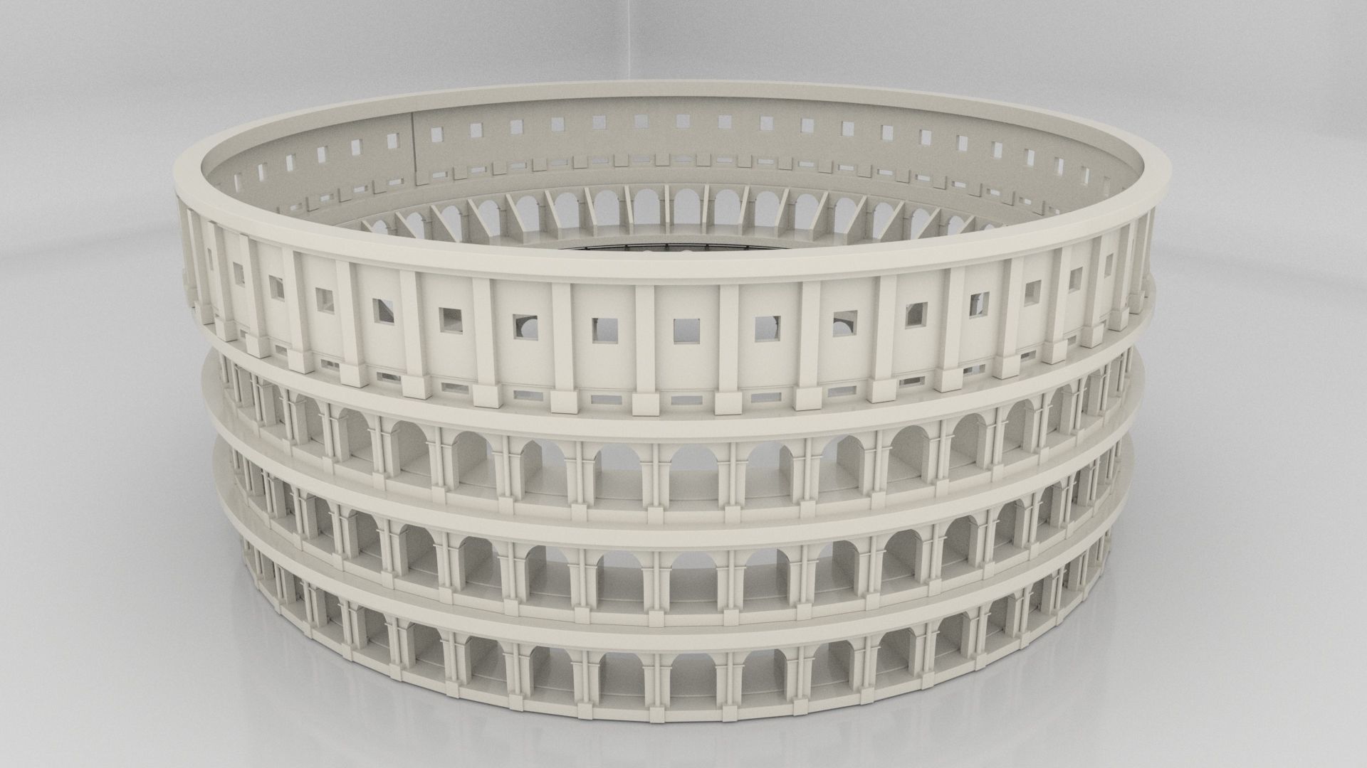 Coliseum high-poly leaning tower of pisa 3D model_1