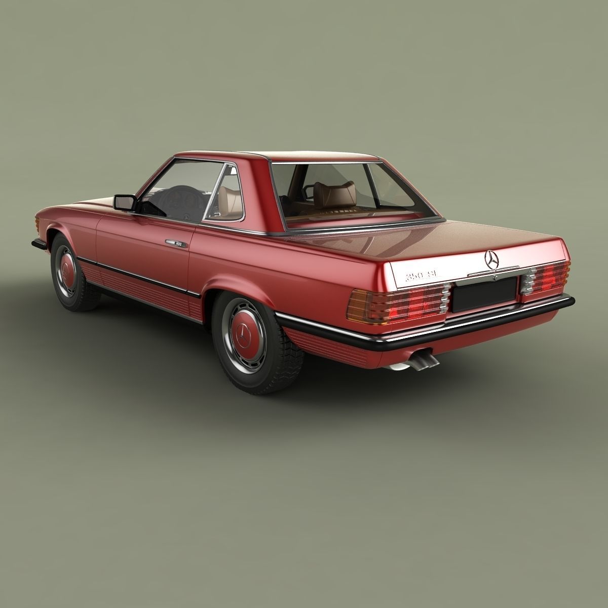 Mercedes-Benz R107 350SL 3D model_9