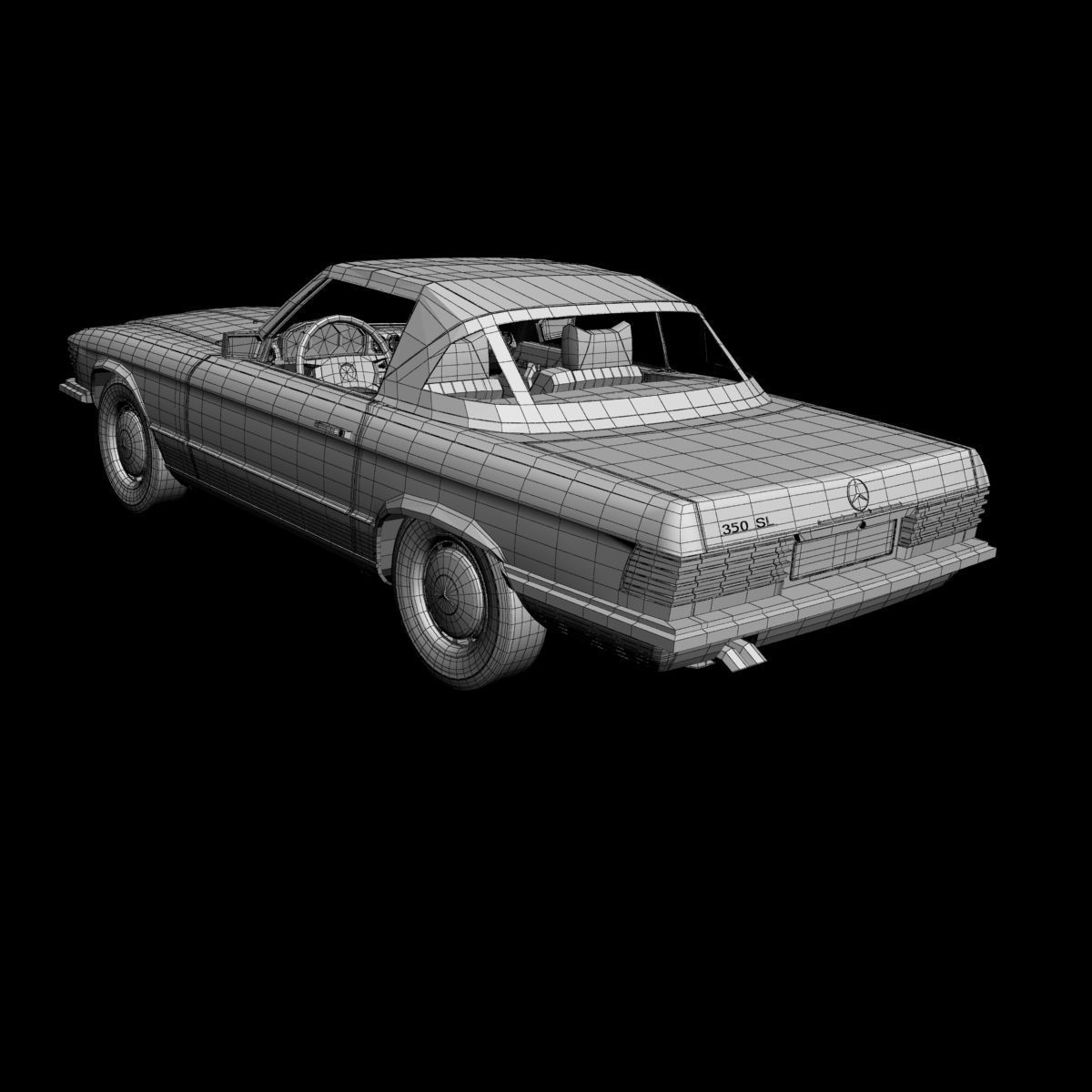 Mercedes-Benz R107 350SL 3D model_18