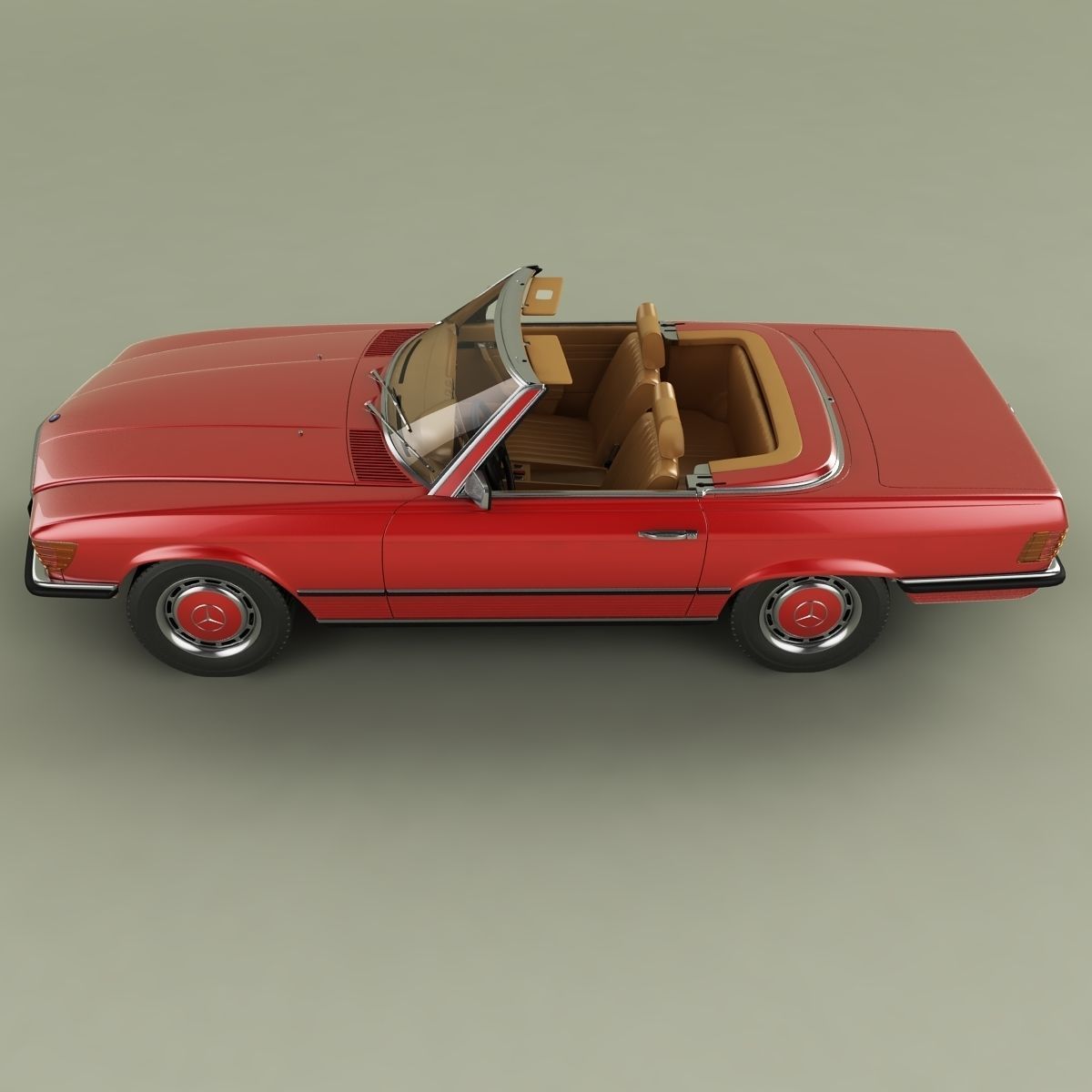 Mercedes-Benz R107 350SL 3D model_6
