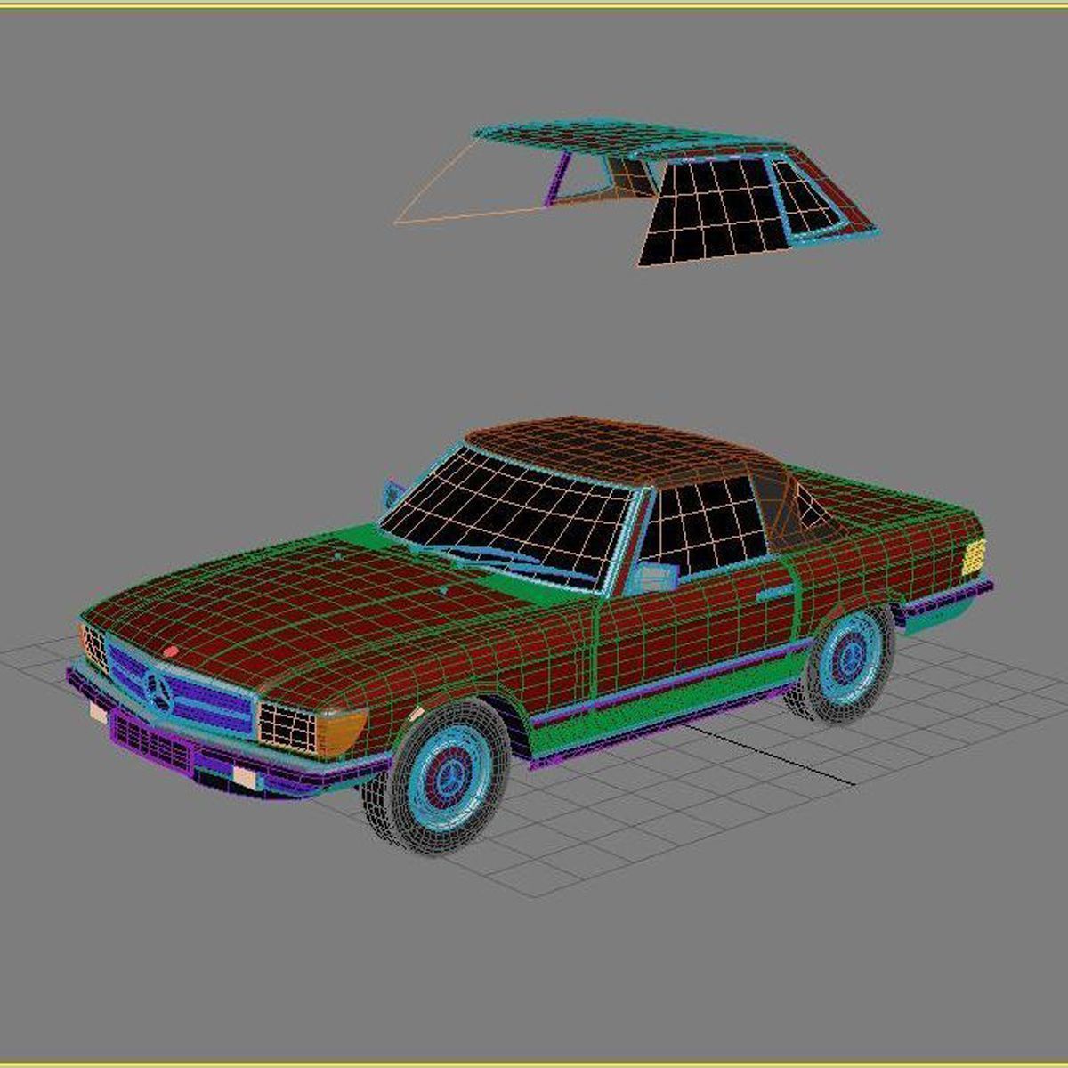 Mercedes-Benz R107 350SL 3D model_20