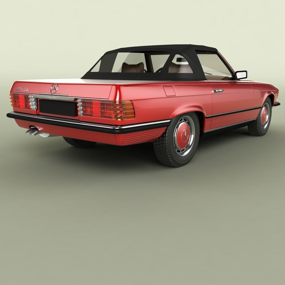 Mercedes-Benz R107 350SL 3D model_2