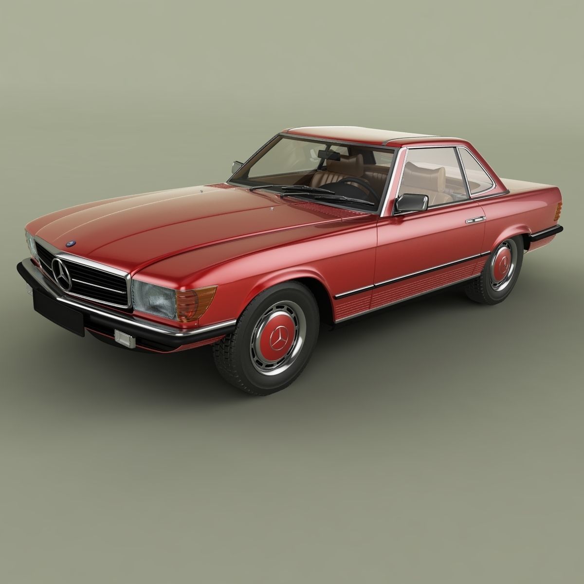 Mercedes-Benz R107 350SL 3D model_11