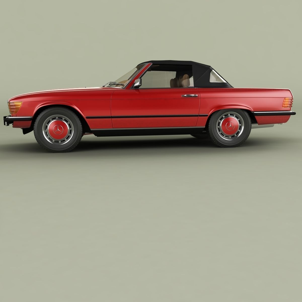 Mercedes-Benz R107 350SL 3D model_1