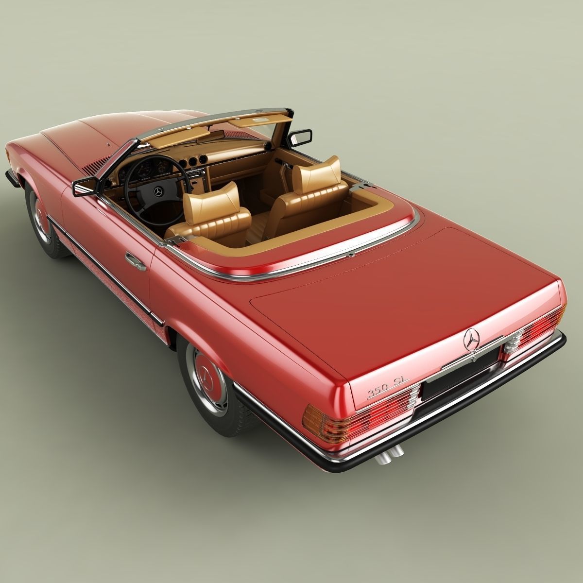 Mercedes-Benz R107 350SL 3D model_7