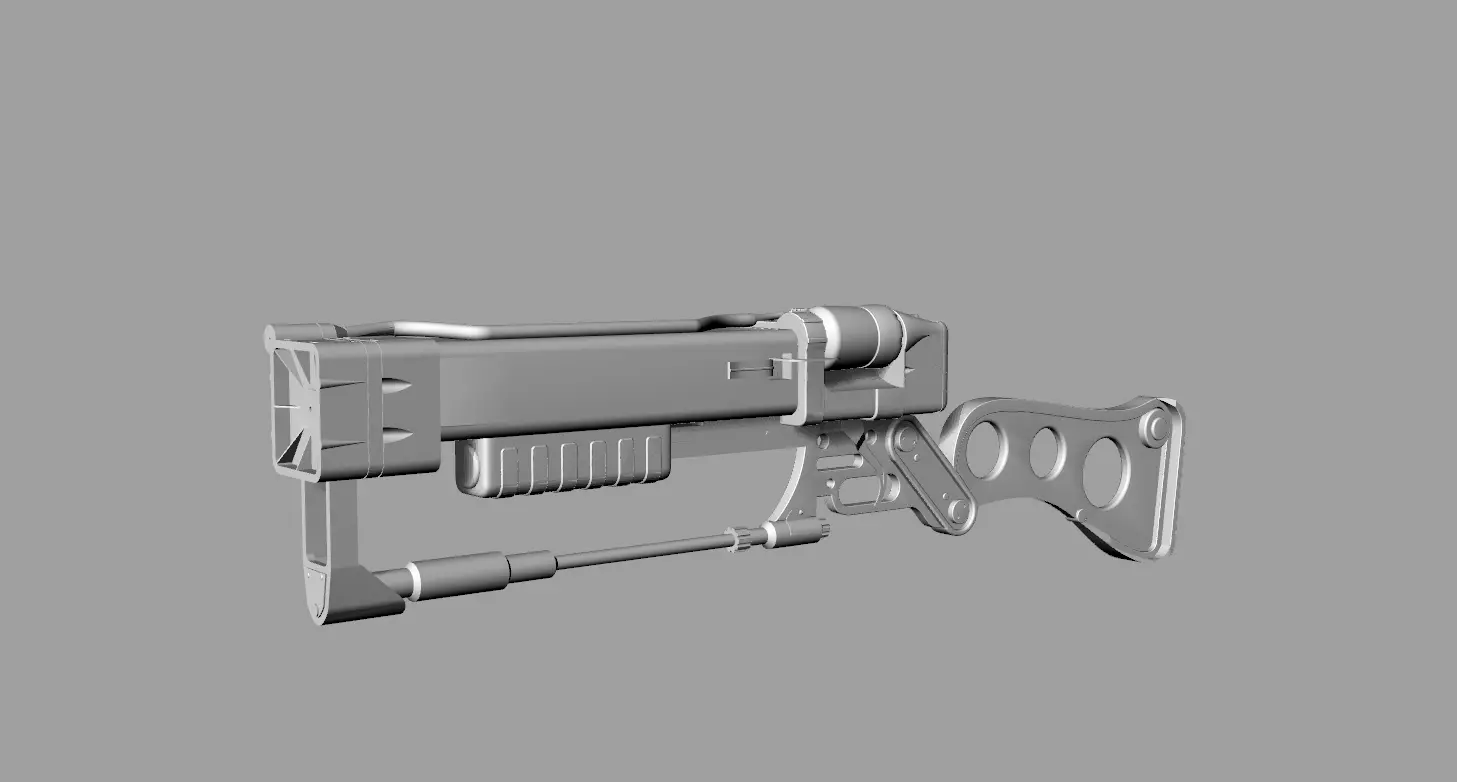 Fallout AER9 Laser Rifle Miniature Prop Replica 6th Scale 3D print model_0