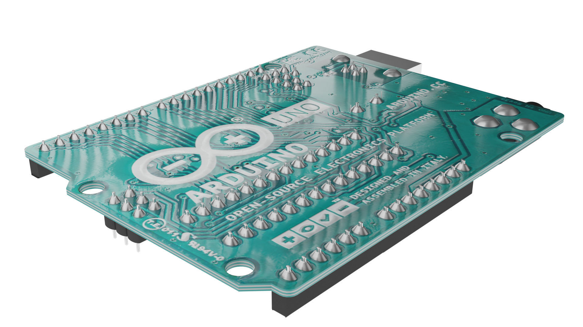 Arduino Uno Low-poly 3D model_7