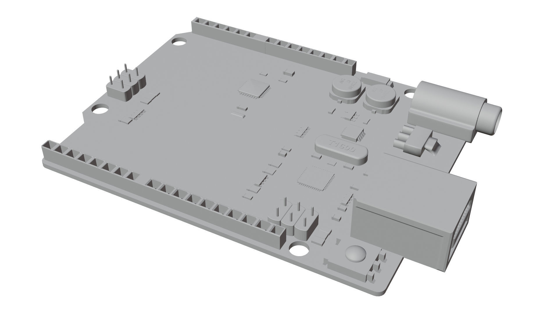 Arduino Uno Low-poly 3D model_13