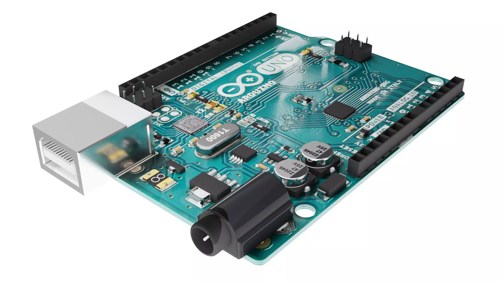 Arduino Uno Low-poly 3D model_0
