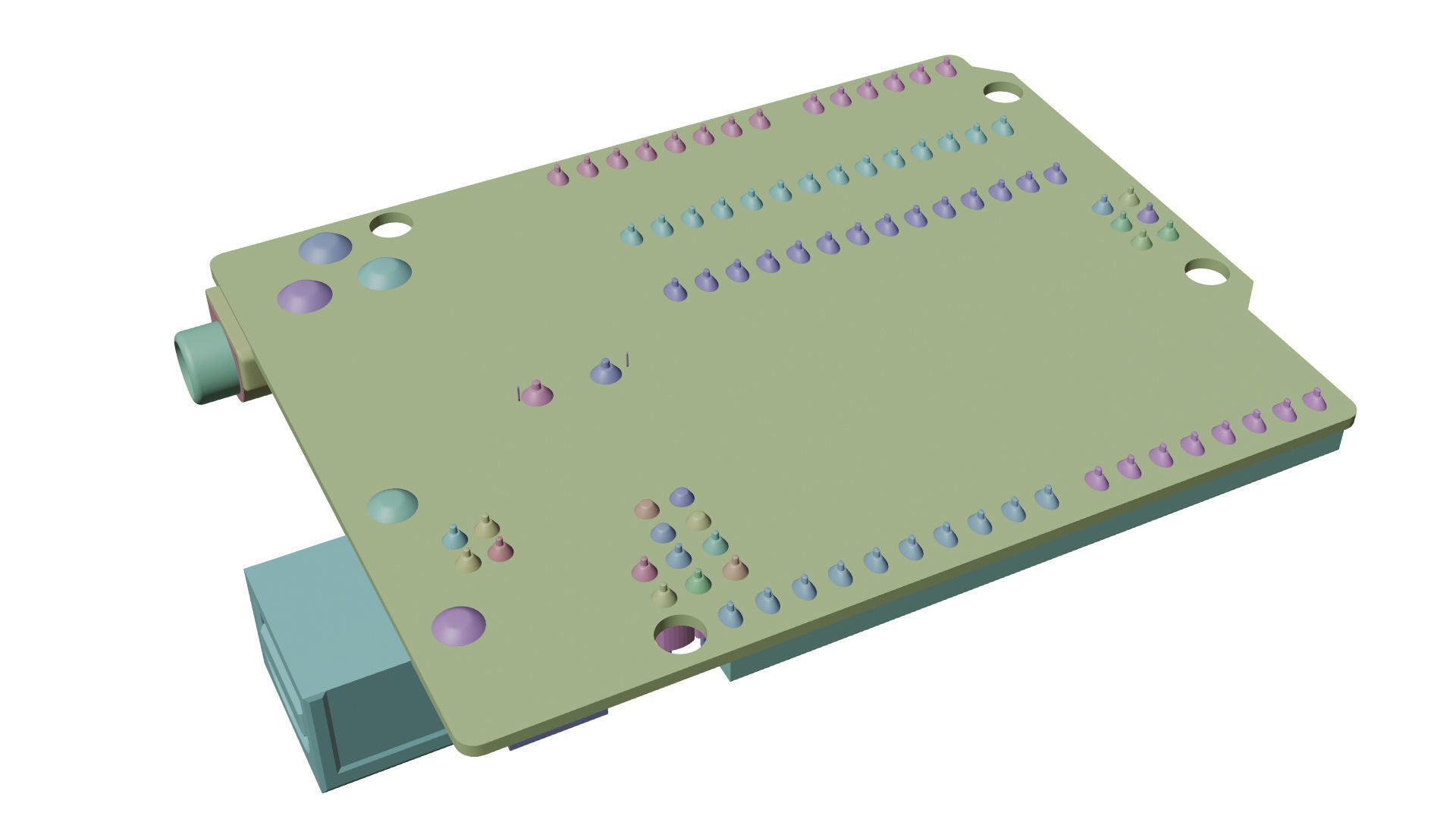 Arduino Uno Low-poly 3D model_14