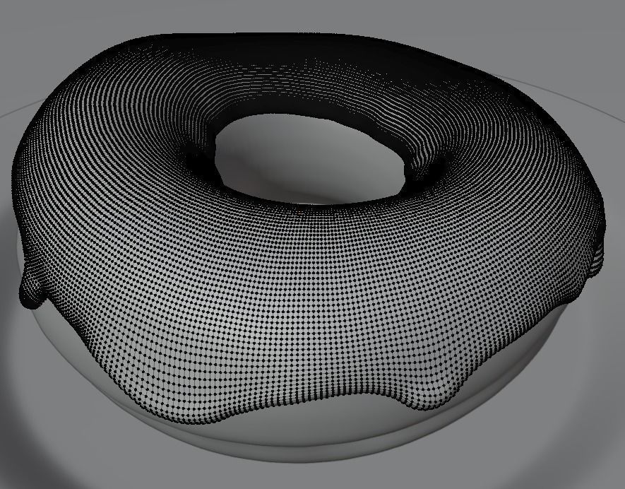 Delicious chocolate donut with sprinkles  3D model_3