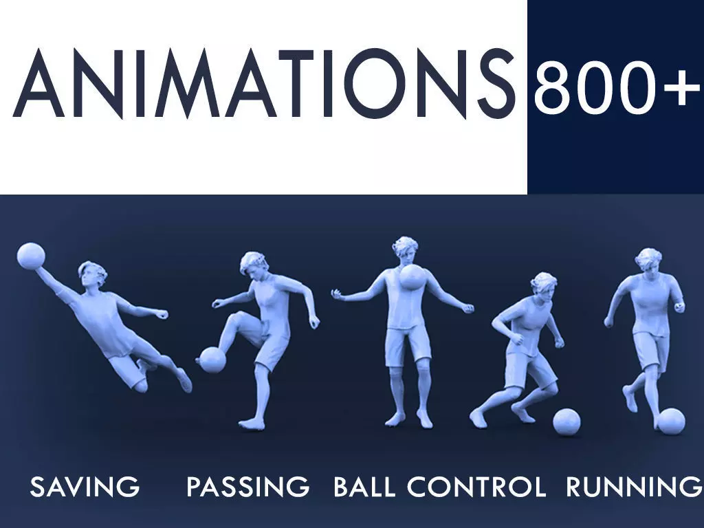 Soccer Animations 3D model_0
