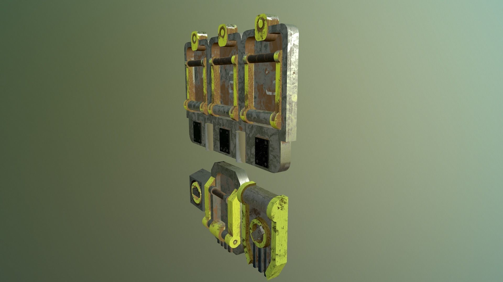 4 electric switches Free low-poly 3D model_3
