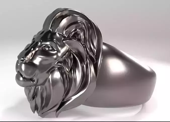 Lion ring for 3d printing model