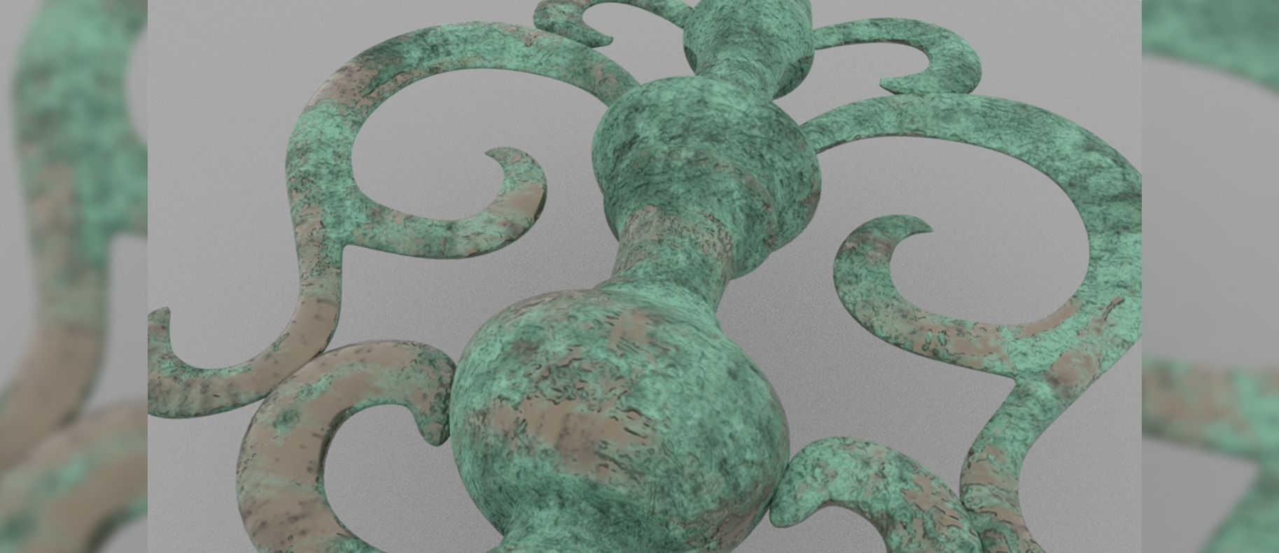 Brass key Free low-poly 3D model_6