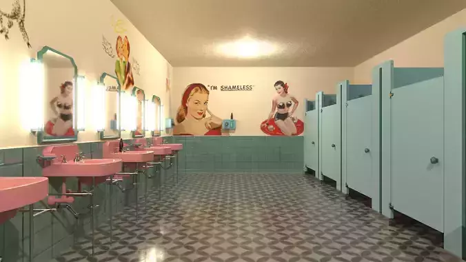 50s restroom