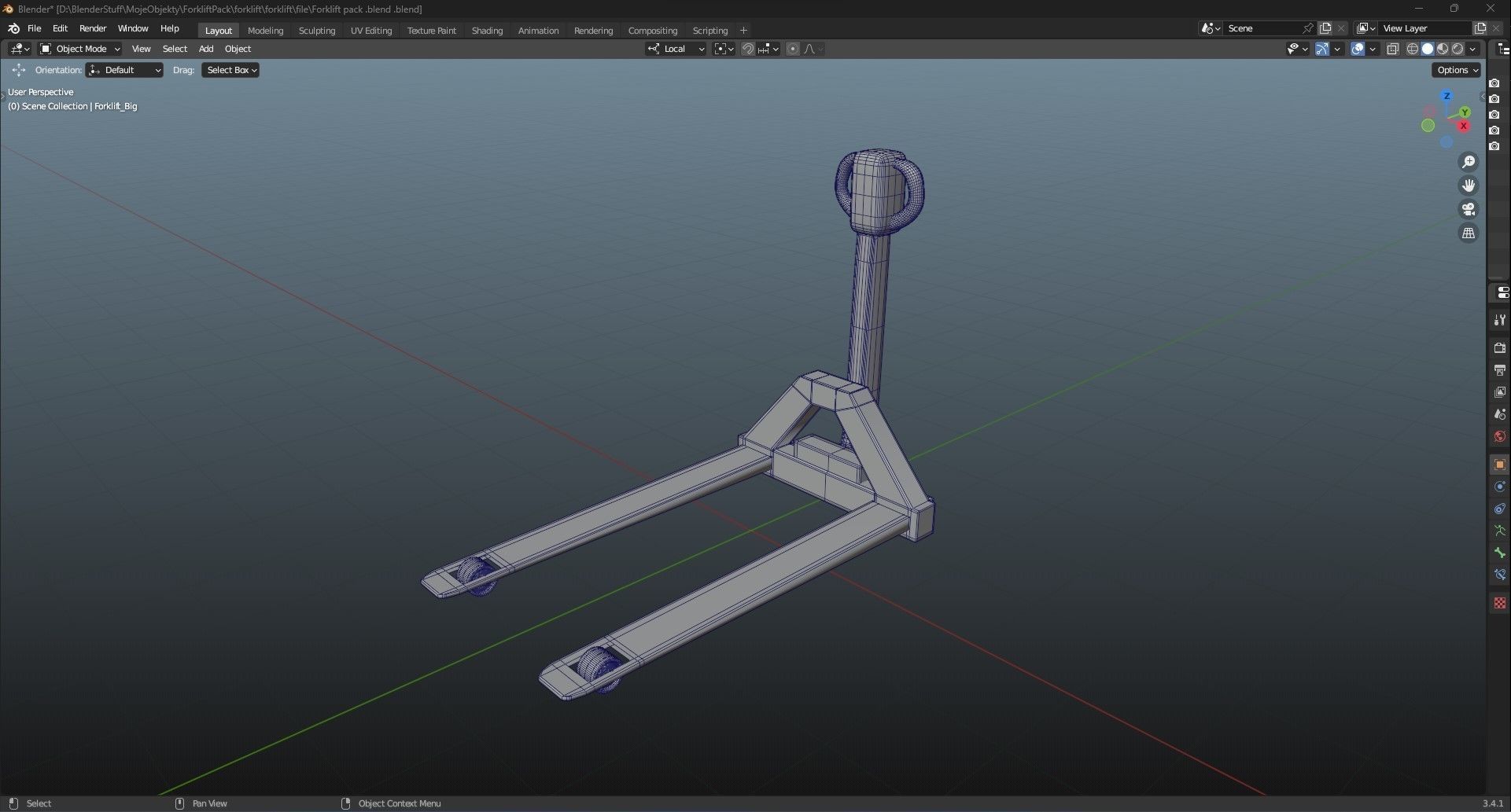 Forklift Pack with textures and Rig 3D model_21