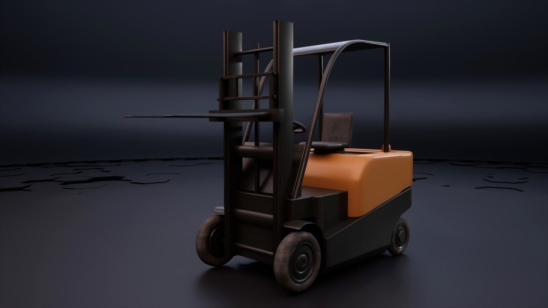 Forklift Pack with textures and Rig 3D model_3