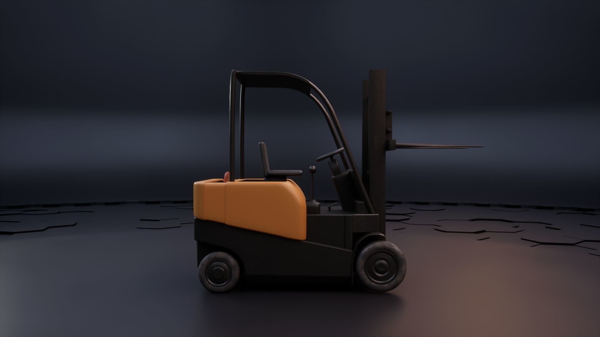 Forklift Pack with textures and Rig 3D model_13
