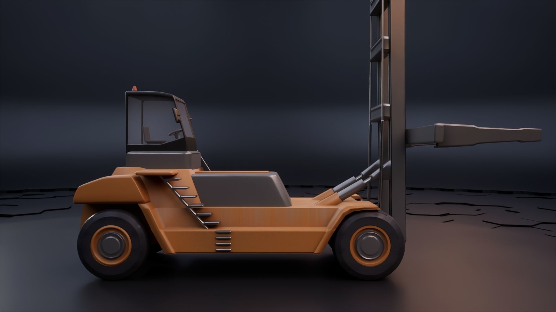 Forklift Pack with textures and Rig 3D model_15
