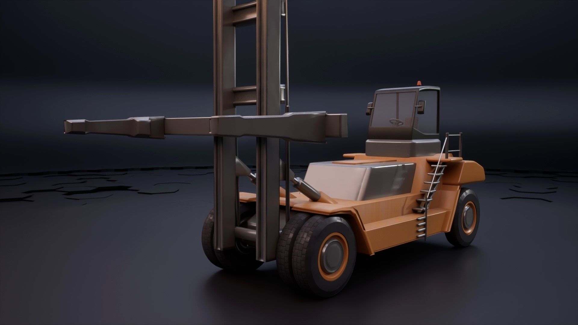 Forklift Pack with textures and Rig 3D model_5