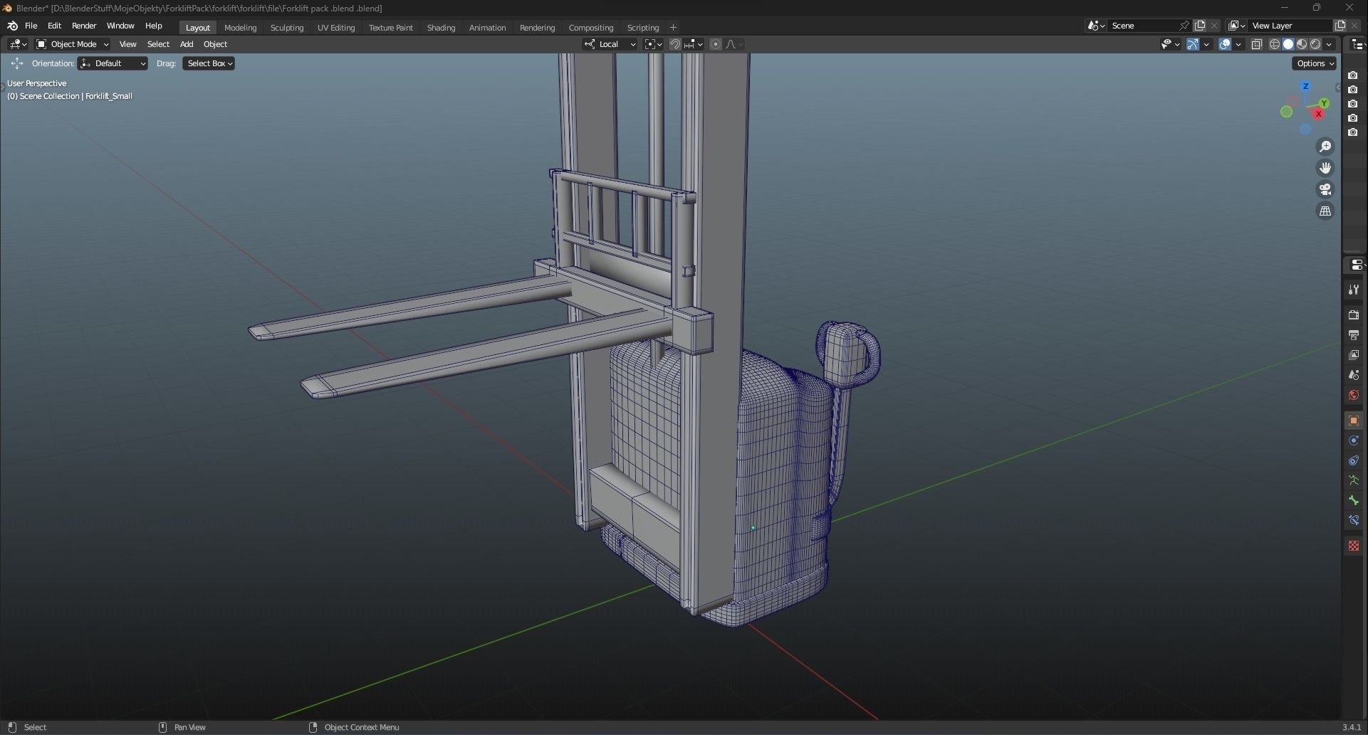 Forklift Pack with textures and Rig 3D model_23