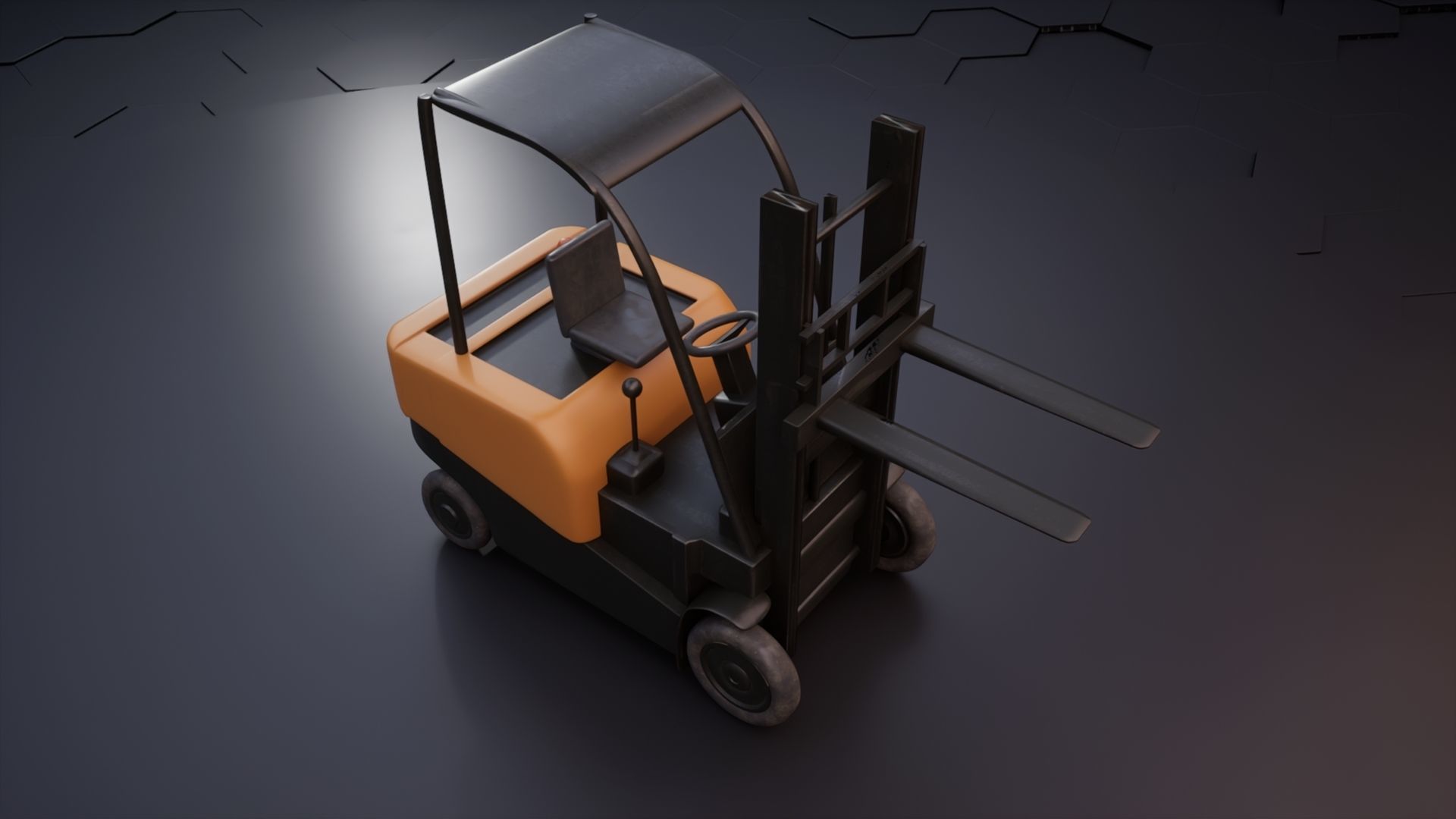 Forklift Pack with textures and Rig 3D model_19