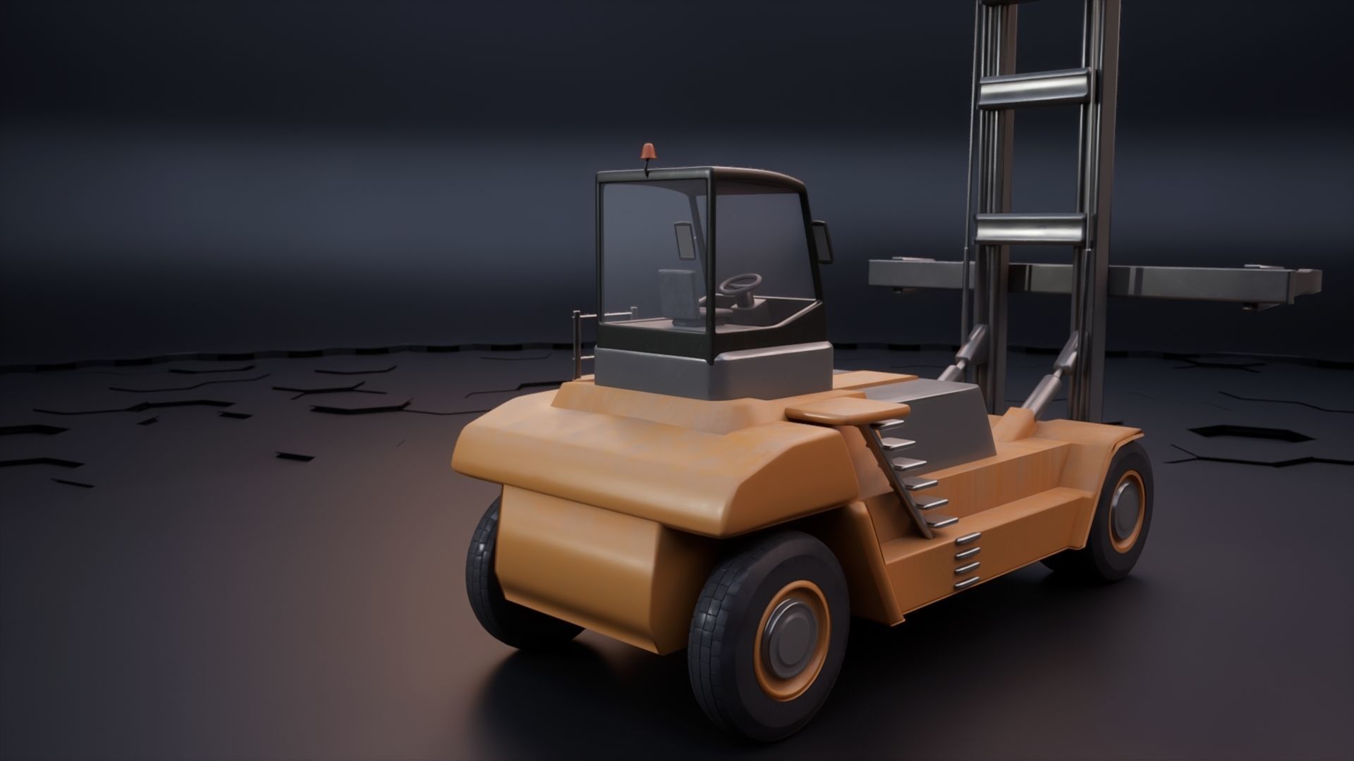 Forklift Pack with textures and Rig 3D model_10