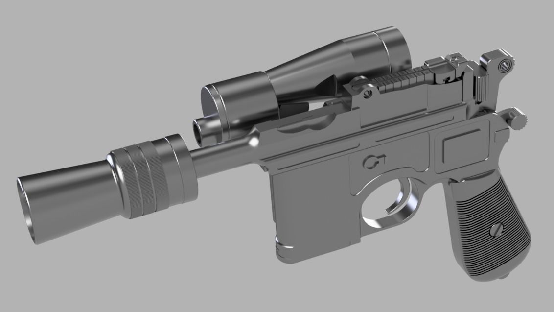 Star Wars The Empire Strikes Back  - DL-44 Heavy Blaster Pistol 3D print model_4