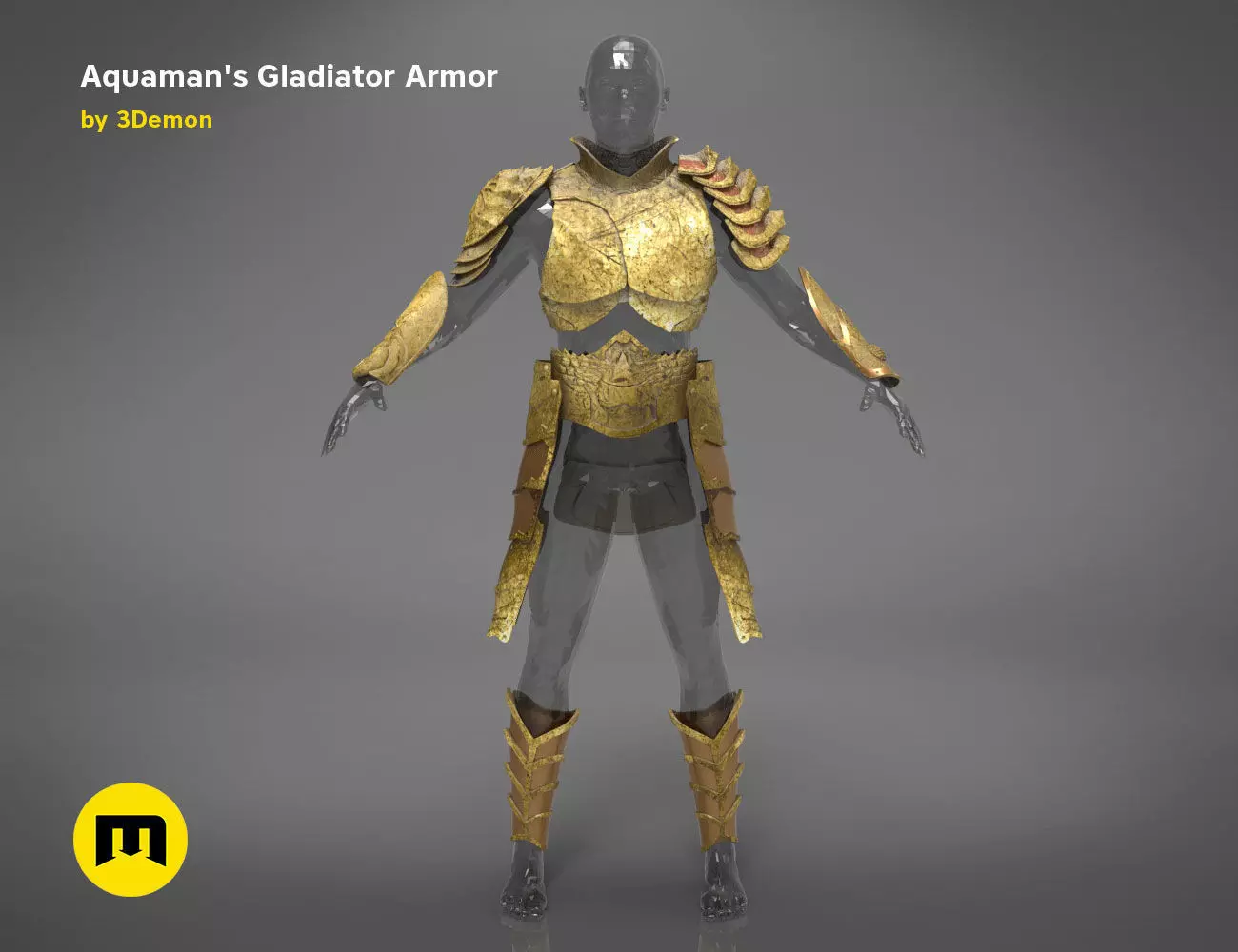Aquaman Gladiator armor 3D print model_0