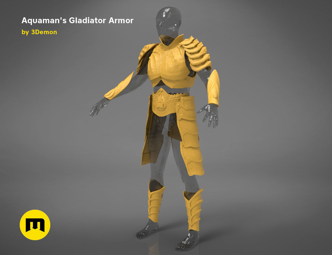 Aquaman Gladiator armor 3D print model_13