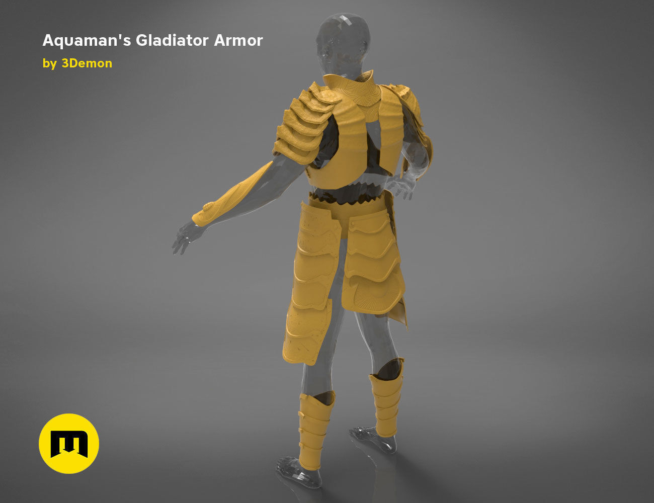 Aquaman Gladiator armor 3D print model_16