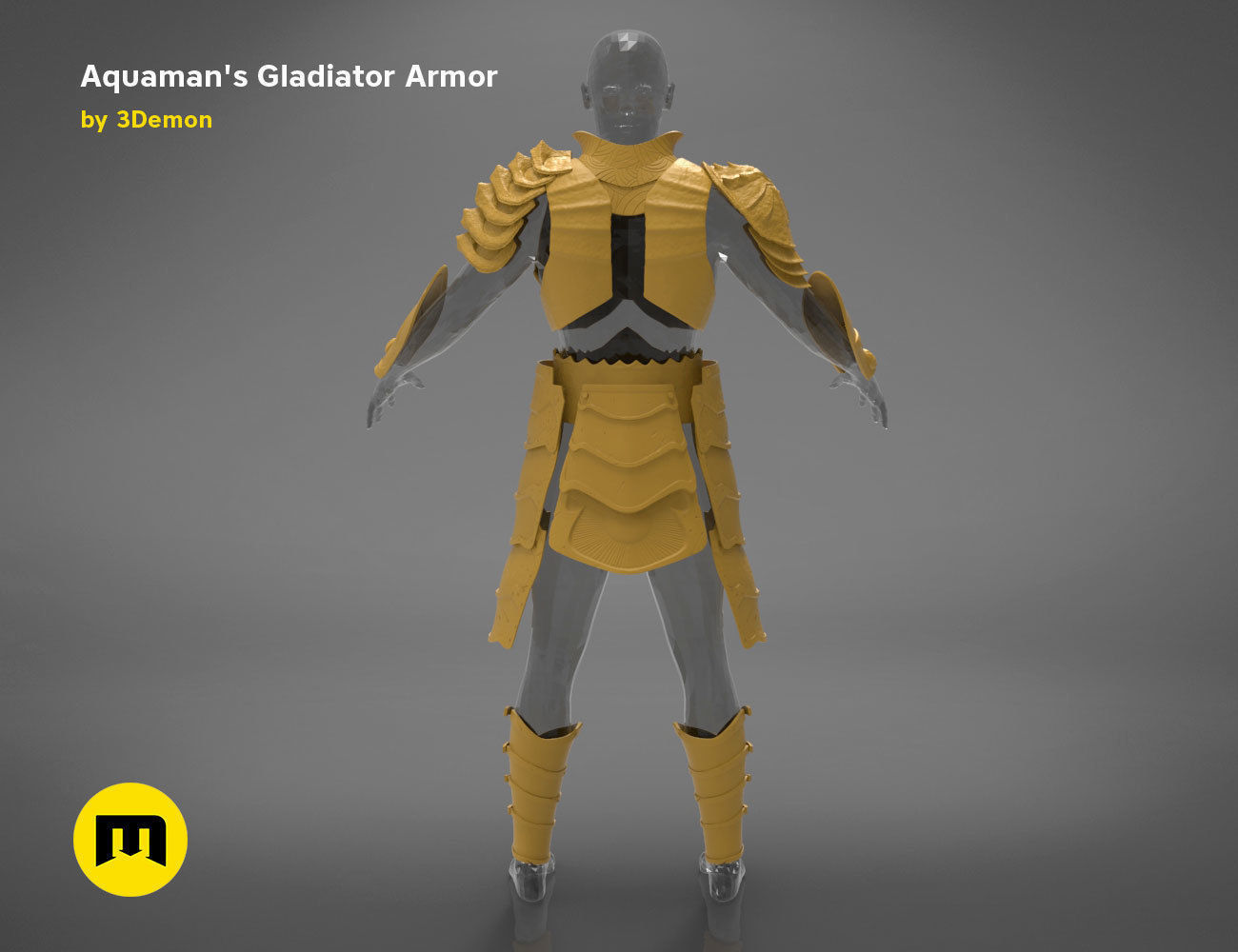 Aquaman Gladiator armor 3D print model_17
