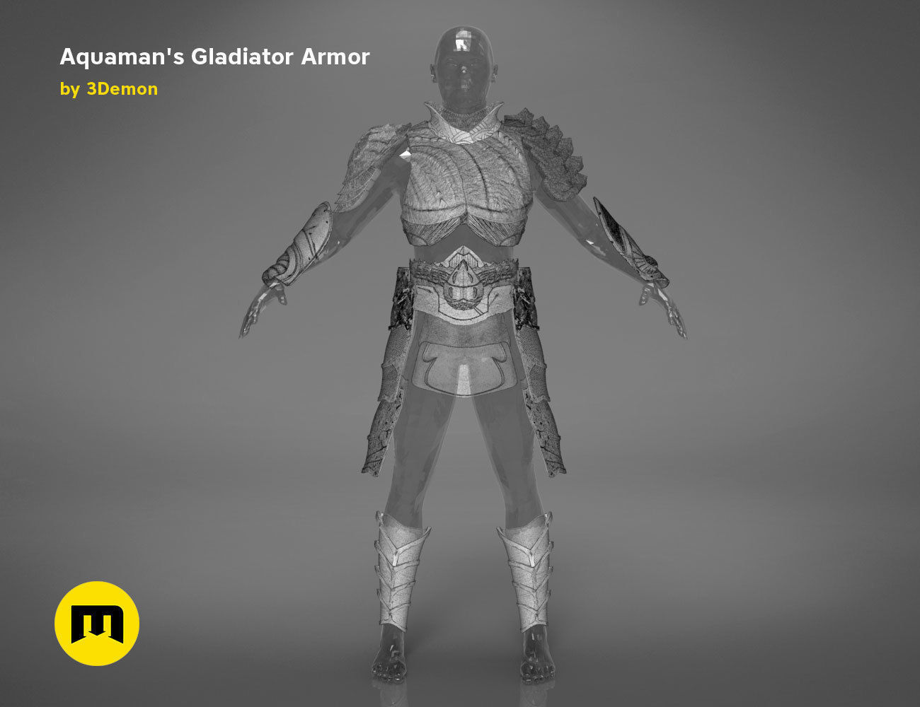 Aquaman Gladiator armor 3D print model_20