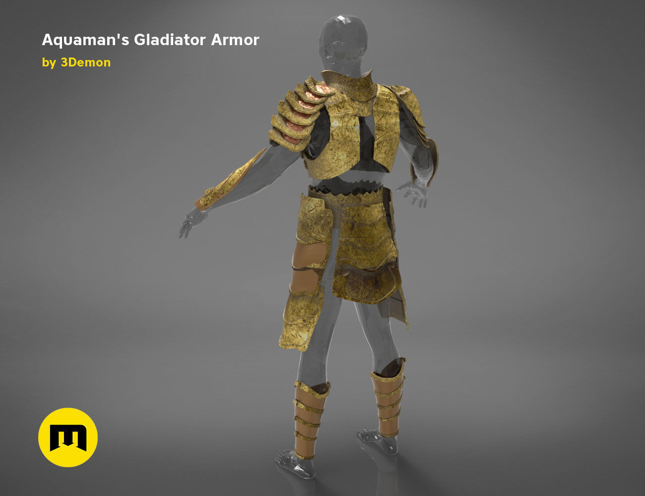 Aquaman Gladiator armor 3D print model_4