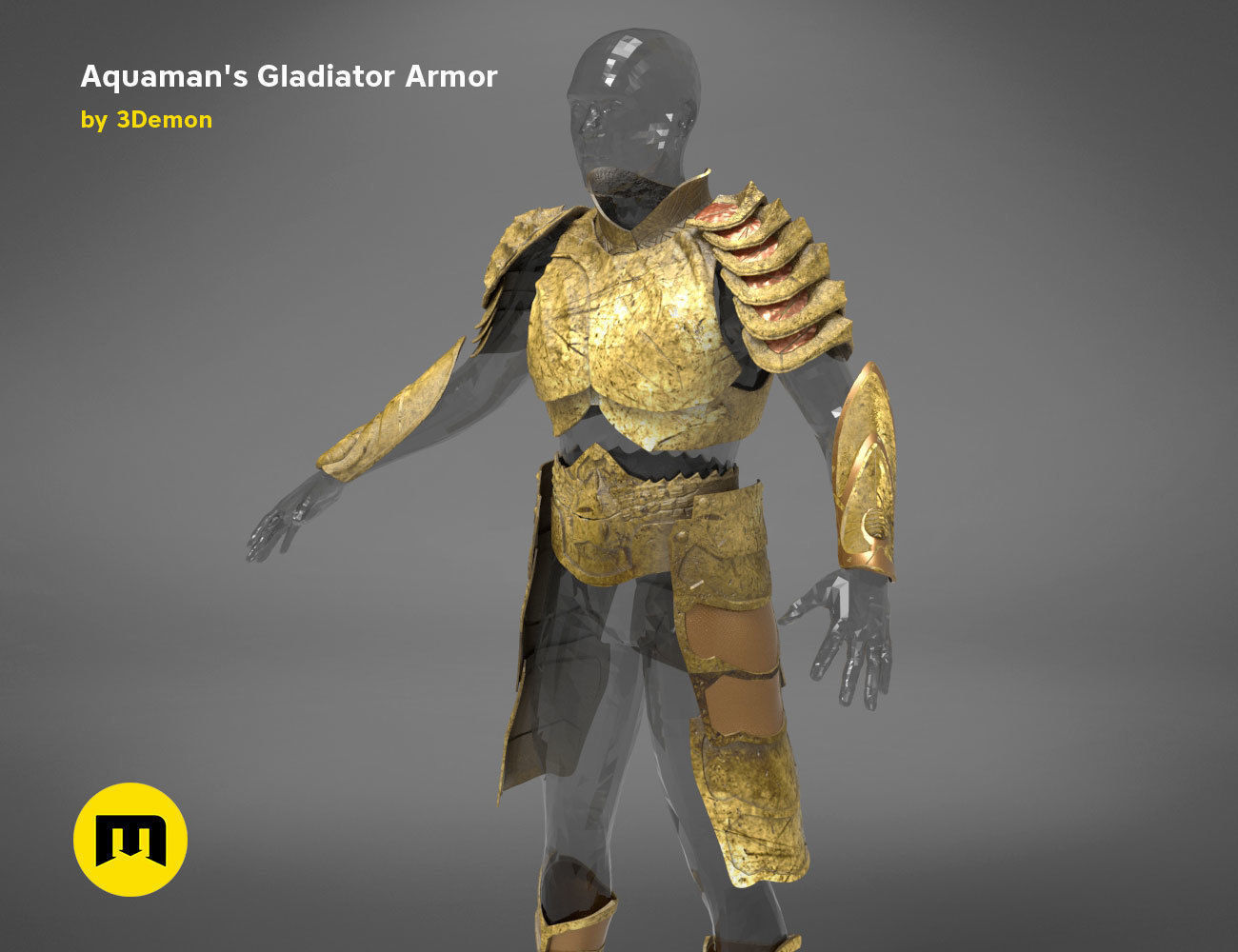 Aquaman Gladiator armor 3D print model_1