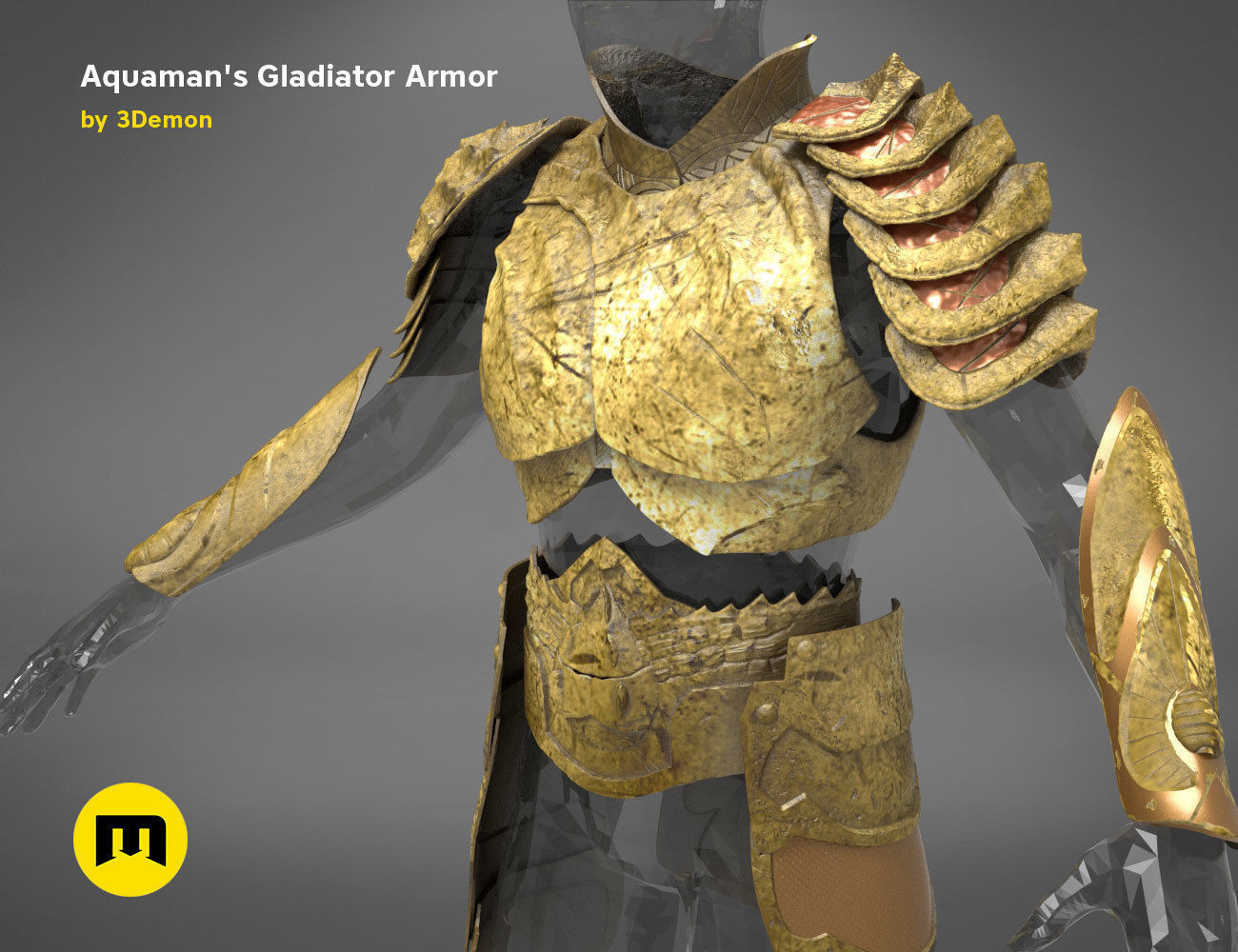 Aquaman Gladiator armor 3D print model_2
