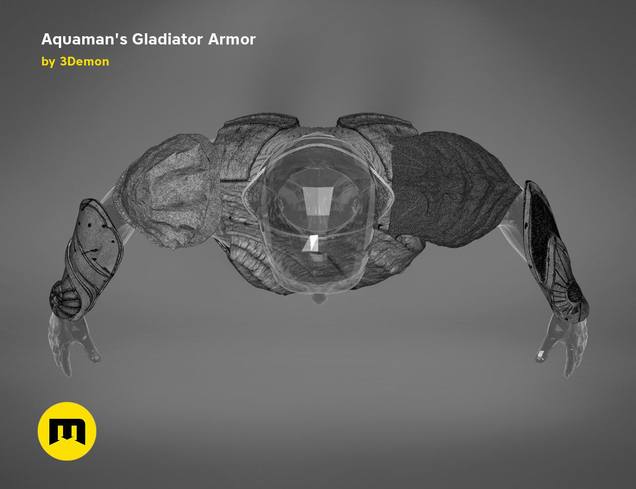 Aquaman Gladiator armor 3D print model_24