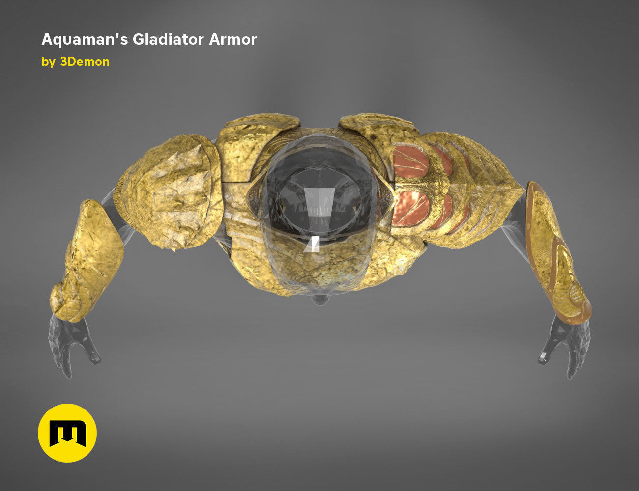 Aquaman Gladiator armor 3D print model_7