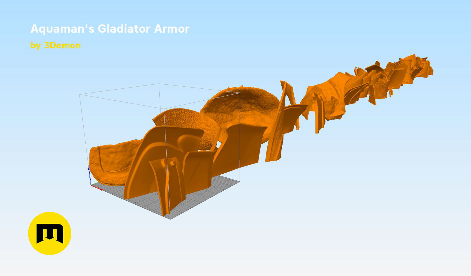 Aquaman Gladiator armor 3D print model_10