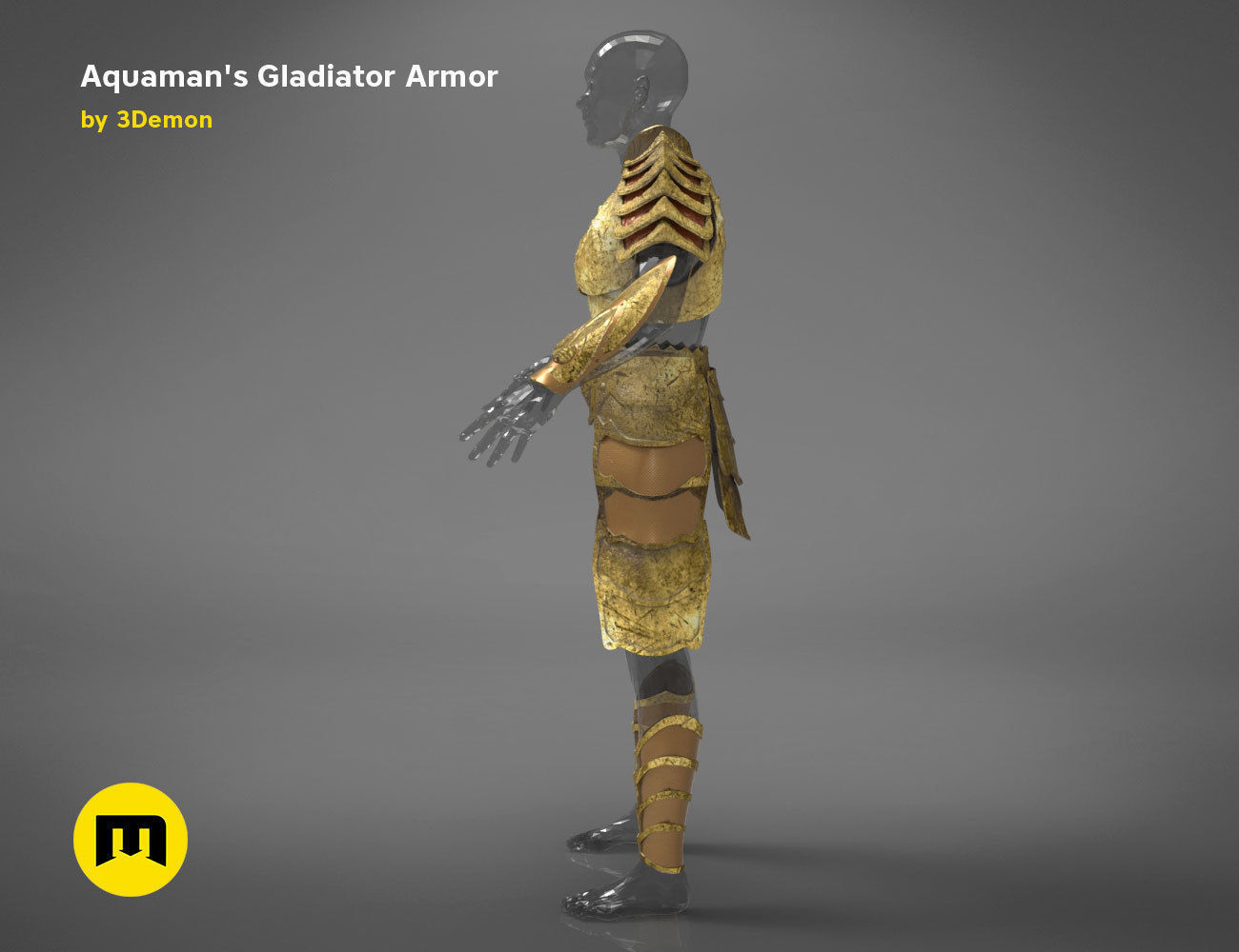 Aquaman Gladiator armor 3D print model_3