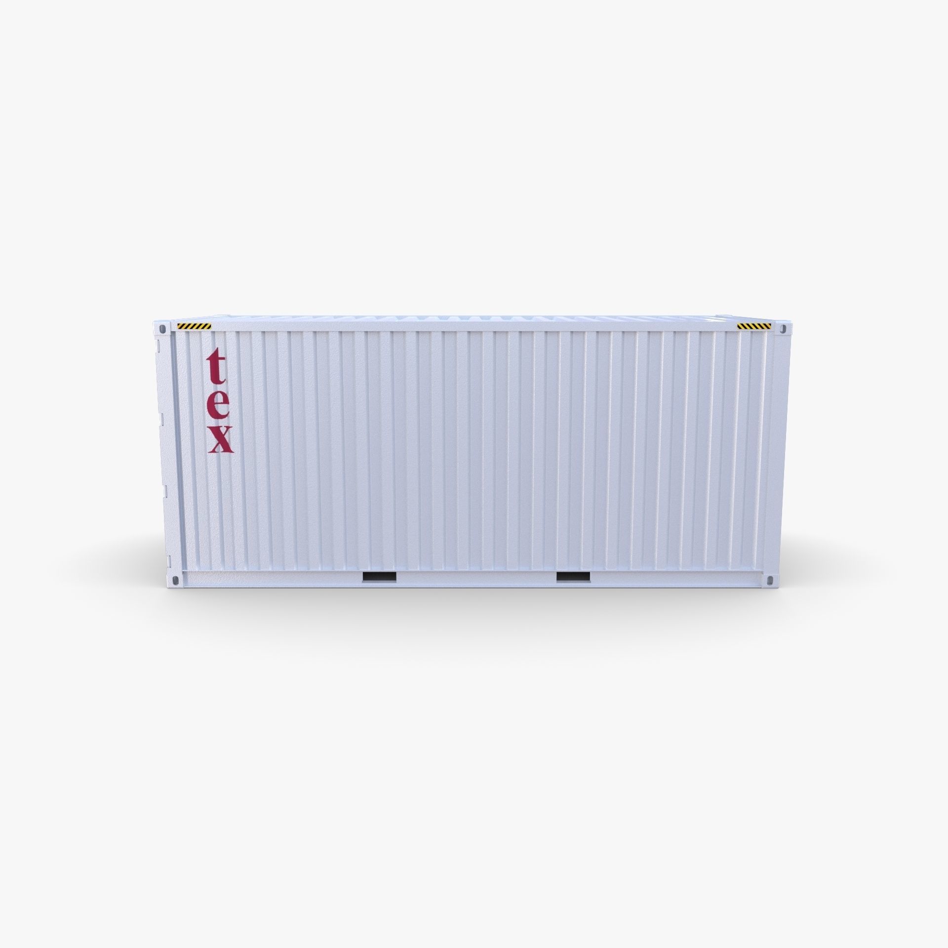 20ft Shipping Container Tex v2 3D model_3