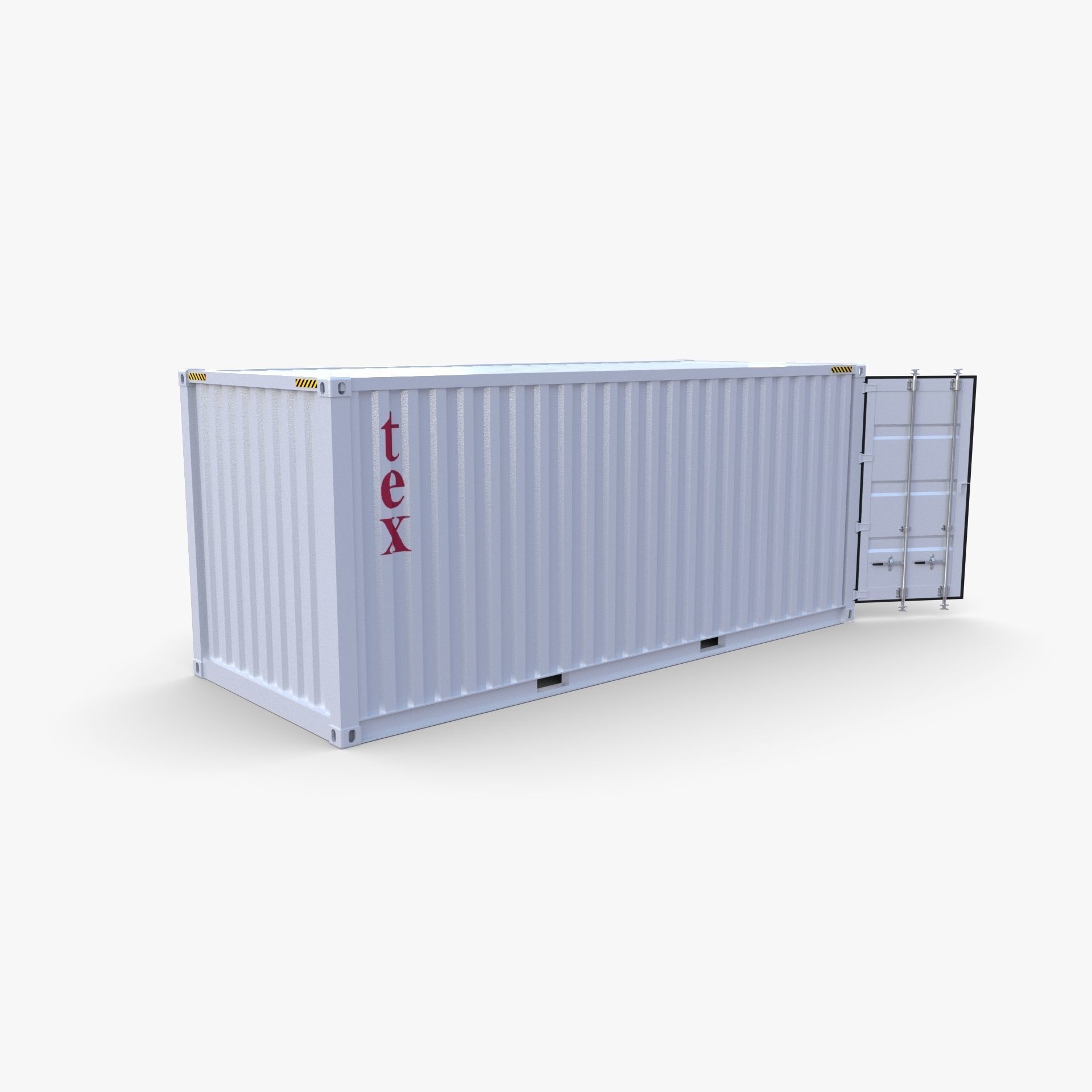 20ft Shipping Container Tex v2 3D model_8