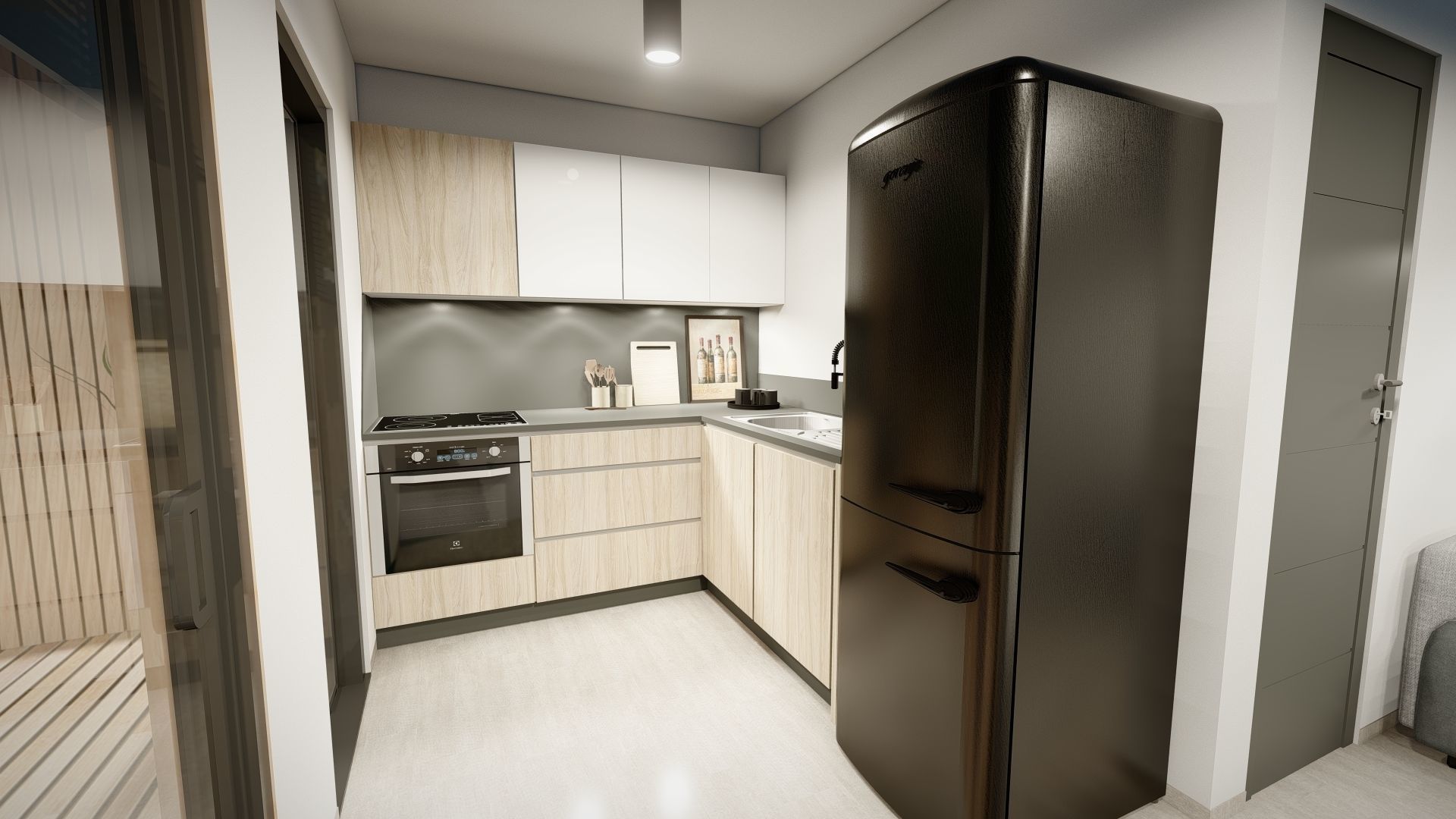 modern mobile home tiny house vacation house  on 44m2  3D plan 3D model_13