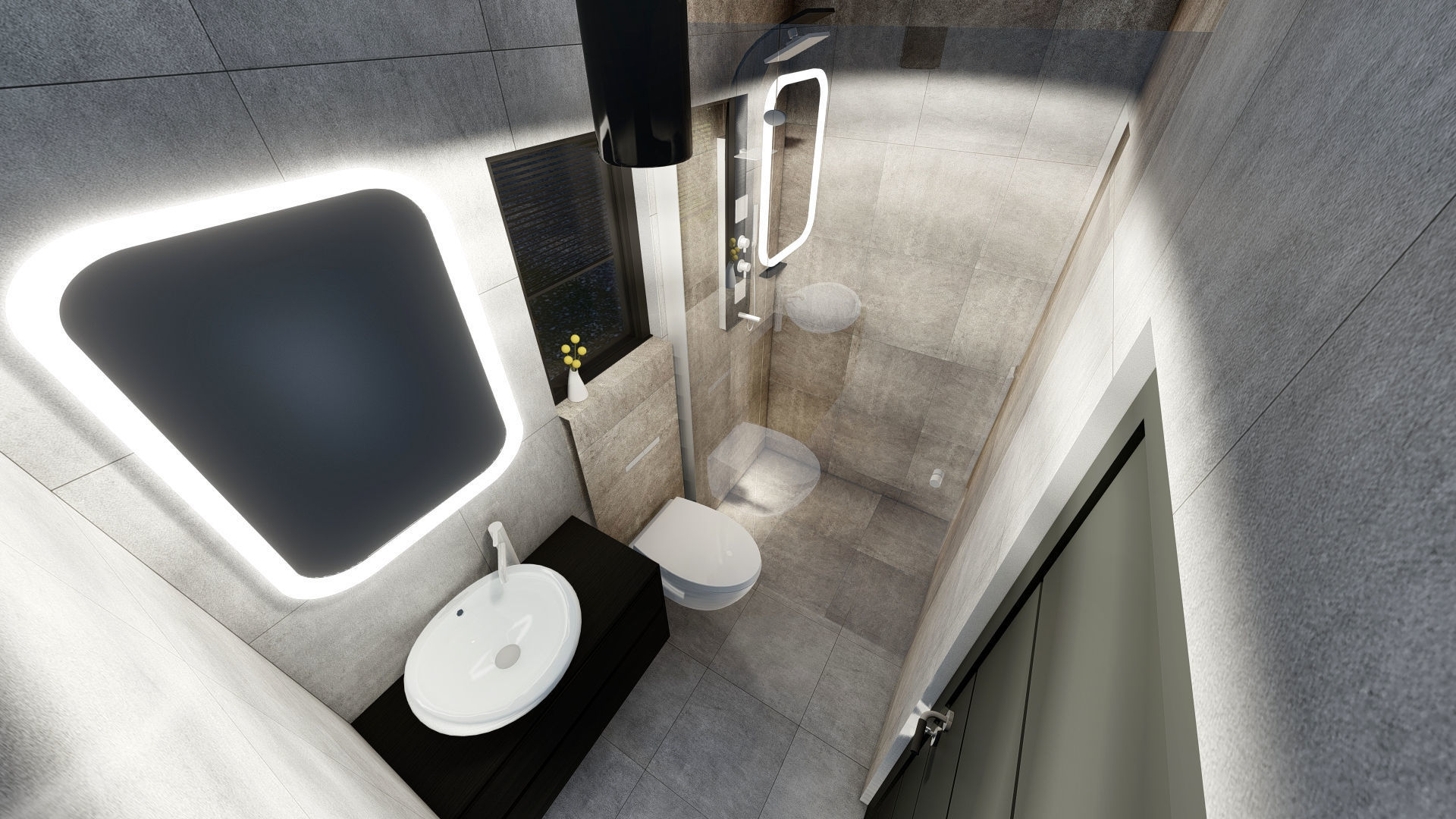 modern mobile home tiny house vacation house  on 44m2  3D plan 3D model_18