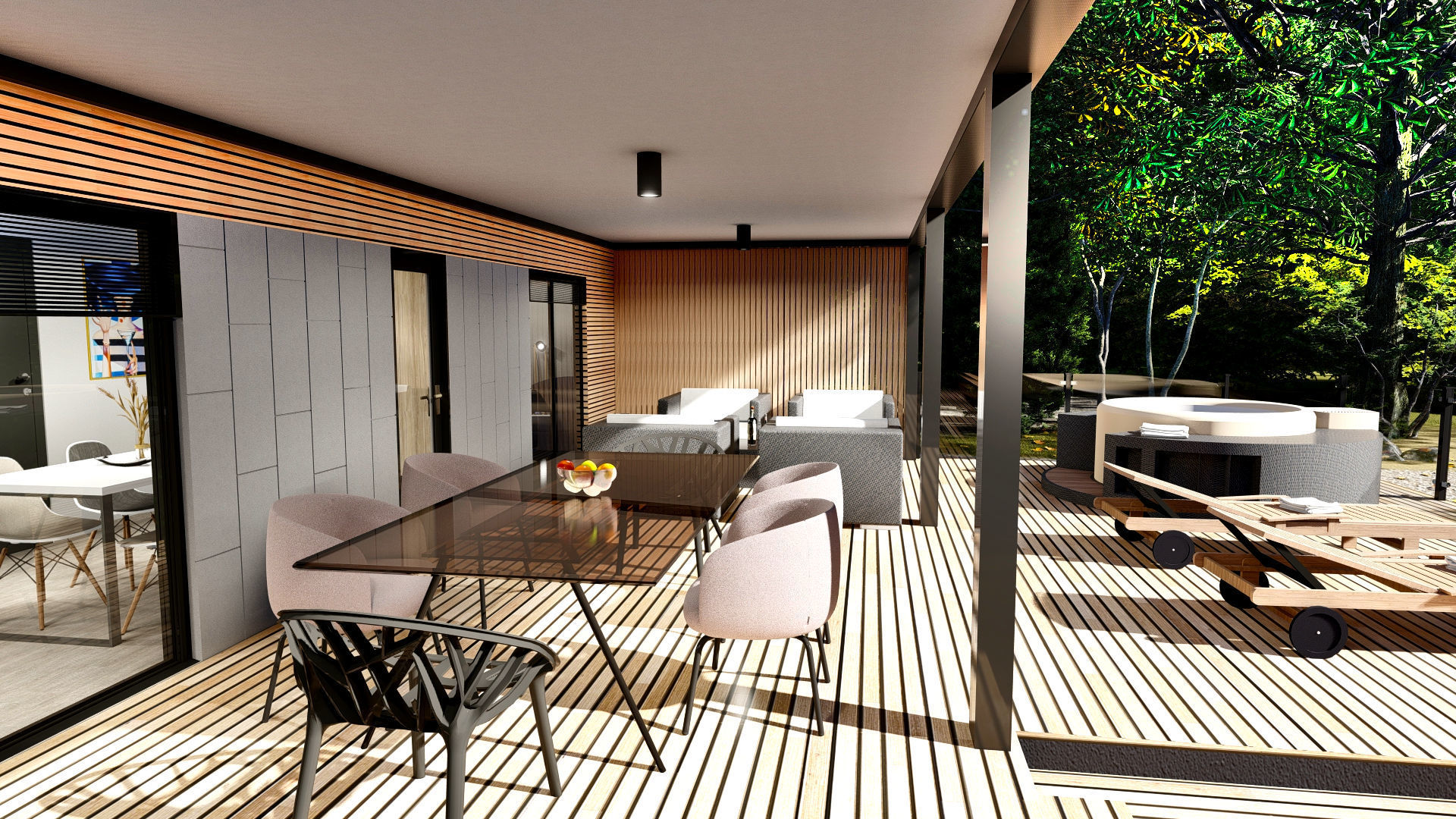 modern mobile home tiny house vacation house  on 44m2  3D plan 3D model_15